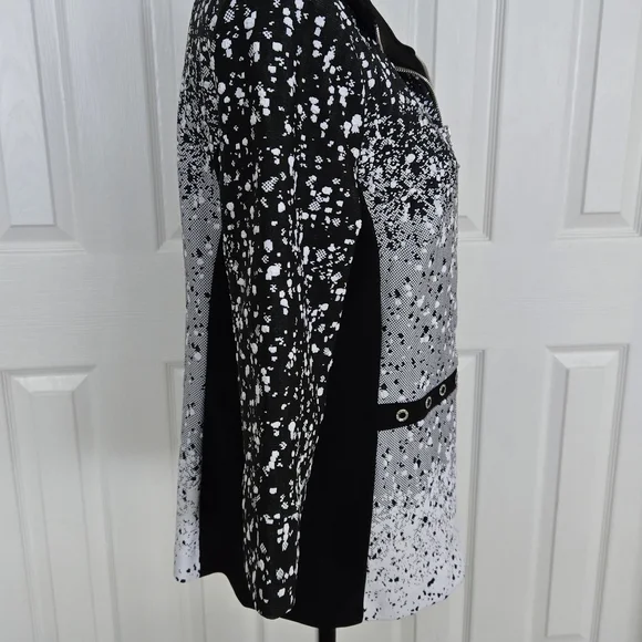 Joseph Ribkoff Black Eyelet Accent Jacket - Picture 4 of 14